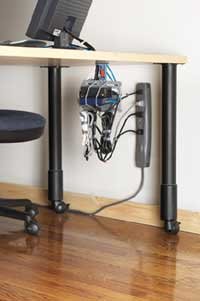 Organizador de cables Electriduct Cable-Safe para escritorio, solución de gestión de cables con fijación mediante tornillos miniatura 5