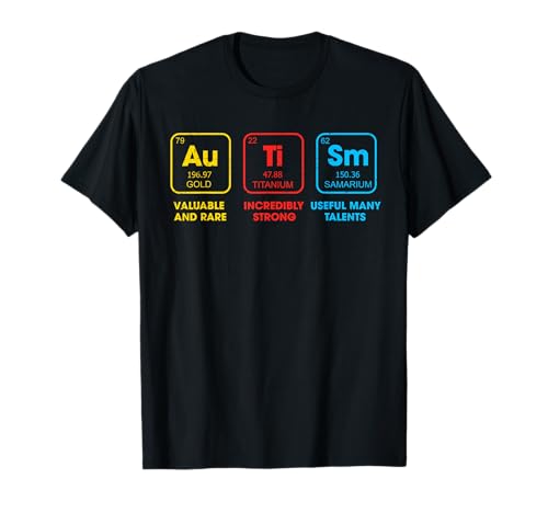 Elements Periodic Table ASD Autism Awareness Men Women Kids T-Shirt