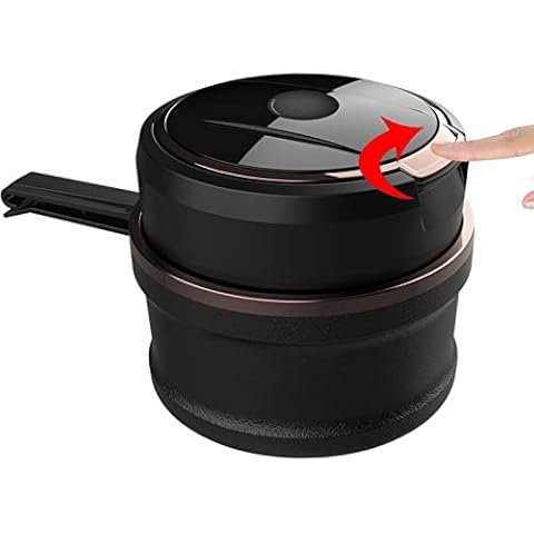 qiyifang Auto Cup Holder Ashtray | Detachable Auto Ashtray | Automatic Ash Trays with LED Lights and Tight Sealing for Car Home Office Cover