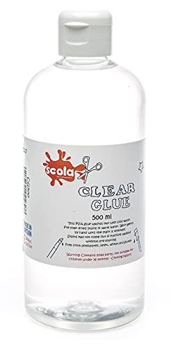 Scola 500ml Clear Washable ECO PVA Glue for Arts & Crafts