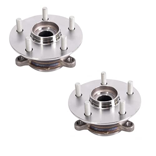 Image of TRQ Front Left and Right Wheel Bearing and Hub Assembly Set 2 Piece Compatible with 2019-2023 Toyota RAV4 Limited Hybrid XLE XSE LE