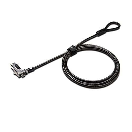 Candado de seguridad para notebook contra robos con cable de acero y codigo de 4 digitos 7