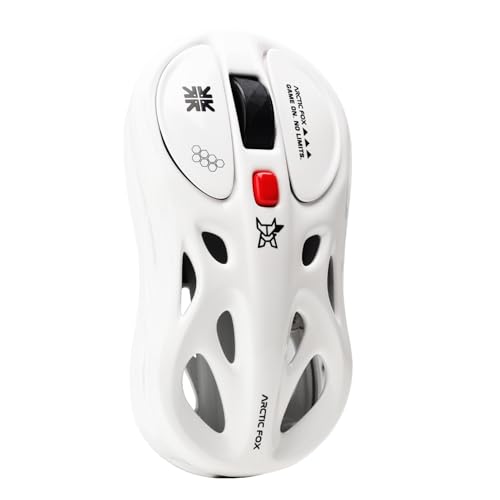 Image of Arctic Fox Alien-X Gaming Wireless Mouse, Tri-Mode (2.4G /Bluetooth /Wired), 4800 DPI, 1000Hz Ergonomic Hollow RGB Rechargeable Type-C for Mac /Laptop /iPad /Office (Star White)
