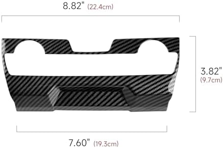 Air Condiitioning Center Console Panel Decals for 2016-2021 Honda Civic 10th Gen Accessories ABS Carbon Fiber Stickers, NOT for The CAR with Warmer Buttons