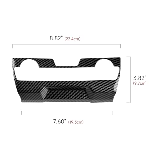 Air Condiitioning Center Console Panel Decals for 2016-2021 Honda Civic 10th Gen Accessories ABS Carbon Fiber Stickers, NOT for The CAR with Warmer Buttons