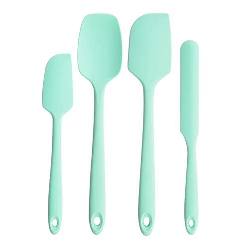 Juego de 4 espátulas de silicona para hornear, espátula de silicona, espátula resistente al calor para cocinar y hornear, espátula de silicona