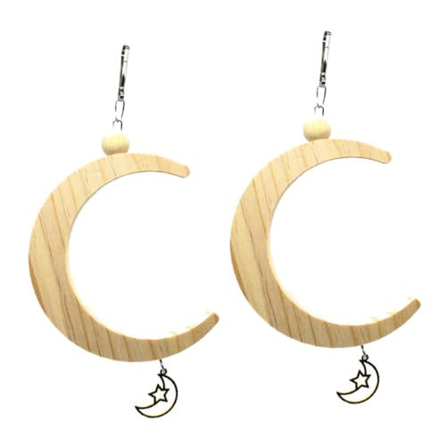 Abaodam 2Pcs Parrot Swing for Birds Compact Hanging Decor Encourages Exercise and Coordination Bird Enrichment Supply Random Styles for Parakeets and Birds