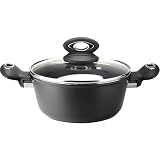 Vitrex - Nature olla con tapa de 20 cm, antiadherente doble capa, fabricada en alumnio forjado resistente y ligero, apta para todo tipo de cocinas, incluido inducción, asas laterales de toque frio