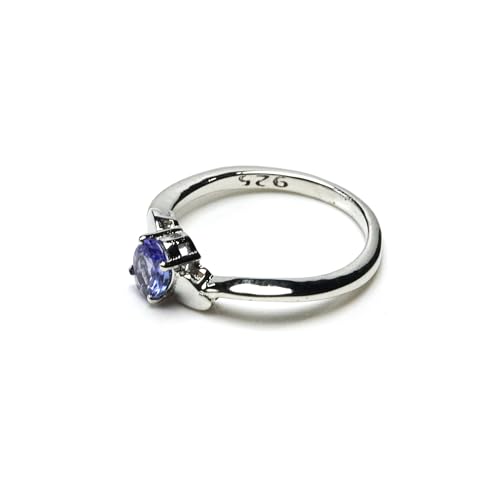 Bague tanzanite ovale argent accessoire chic pour style minimaliste - 3