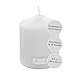 Produktbild FINK kleine Stumpenkerze Advent - für Windlichte Kerzenständer Laternen - lange Brenndauer ca 40 Stunden - weiß - 10 cm Ø 8 cm