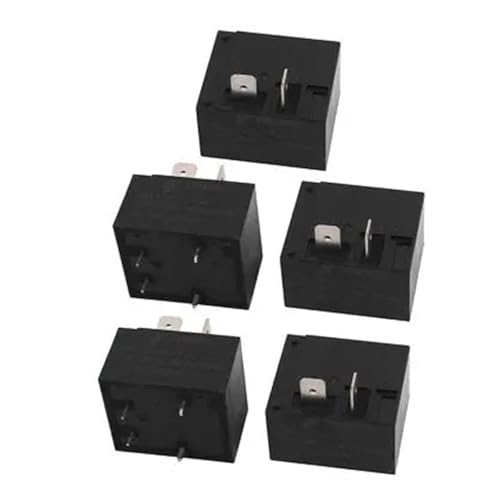 Relais électromagnétique 12V 30A SPST 4 bornes pour circuit automobile et moto 5 pièces