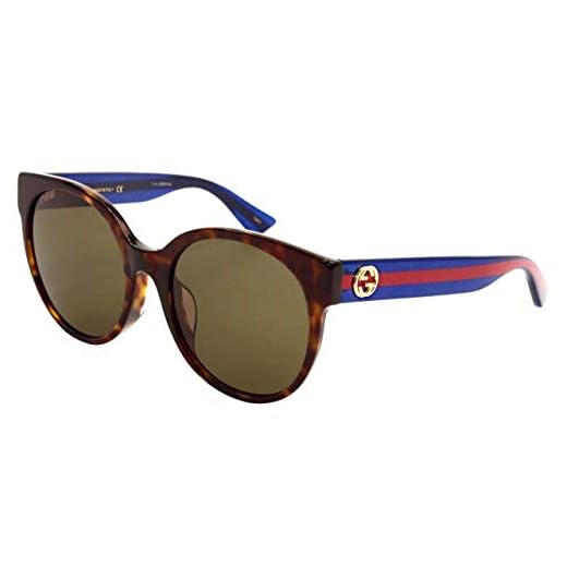 Gucci Damer GG0035SA 003 solglasögon, bruna (vana/brun), 56