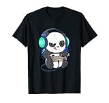 Herren Niedlicher Gaming Panda Video Game Computer Videogame PC T-Shirt