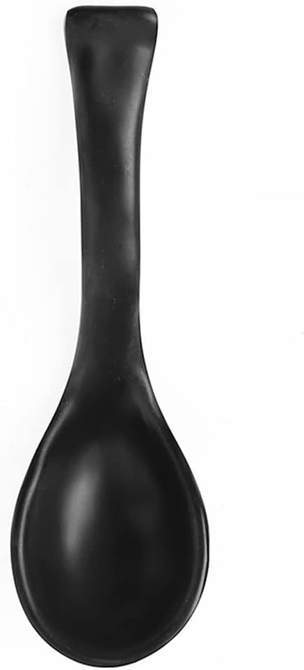 Soup Ladle - Spoons Black Home Soup Spoons Hook Handle Ladle Eating Spoon for Kitchen Dining Dessert Soups Restaurant Supply Gravy Ladle/C/a