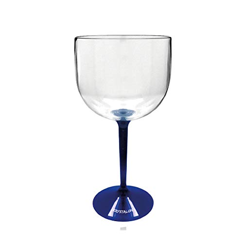 Kit 4 Taças Gin Bicolor Azul de Acrílico