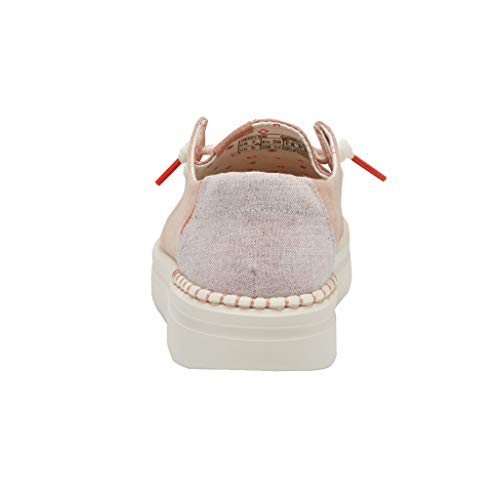 Image of HEYDUDE Women's Wendy Rise Chambray Rose Size 11 | Women's Shoes | Women's Lace Up Loafers | Comfortable & Light-Weight