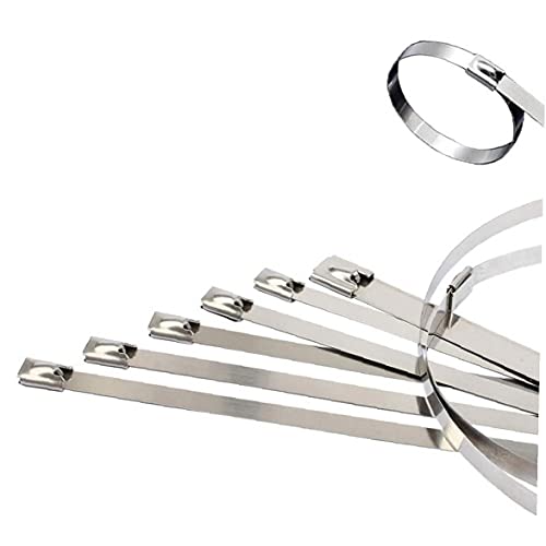 50 STKS Kabelbinders Rvs Herbruikbare Metalen Heavy Duty Vergrendeling voor Eenvoudige Installatie Kantoor Garage Thuis… - Image 3