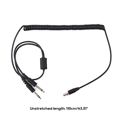 Cable reemplazo para auriculares aviación 110 cm miniatura 6