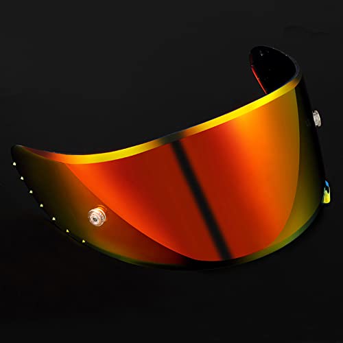 Cwr-F1 Shield For Rf-1200 Visor X14 Nxr Rf-Sr Z7 Motorcycle Helmet Visor Replacement Uv Protection Anti-Scratch, Universal (Revo Deep Gold Red) #TOP2