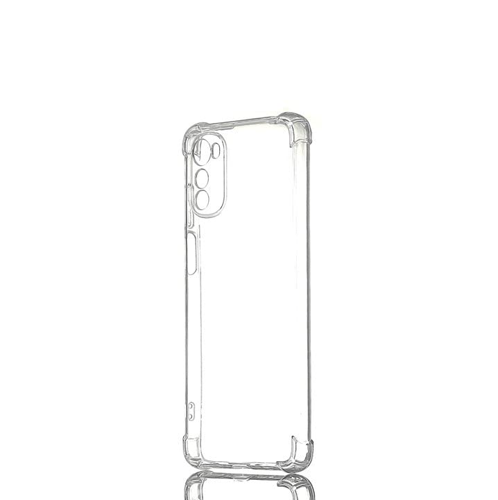 WE Custodia protettiva in TPU per Motorola E32, trasparente, antiurto, ultra resistente, semirigida, aspetto del telefono conservato