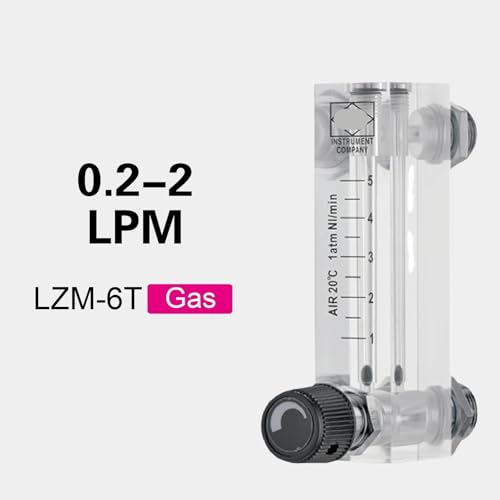 Rotamètre monté sur panneau LZM-6T acrylique réglable 0.2-2 LPM - 2