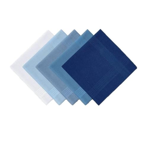 La Mejor Lista de Pañuelos para Hombre Top 5. 49 SAHENITEANA 5 Piezas Pañuelos de Bolsillo para Hombre, 40x40 cm, Algodón 100% - Perfectos para Bodas, Reuniones de Negocios y Accesorios (5)