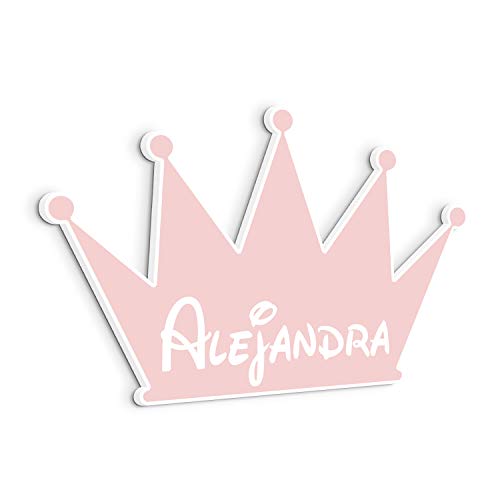 DON LETRA Corona Infantil Personalizada con Nombre, Placa Decorativa para Pared y...