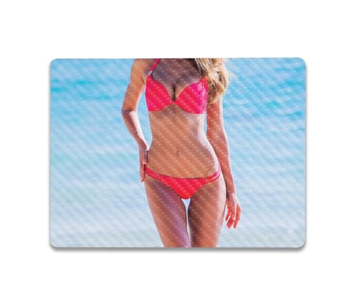 Image of MightySkins Carbon Fiber Skin Compatible with Microsoft Surface Laptop Go 3 (2023) Full Wrap Kit - Bikini | Protective, Durable Textured Carbon Fiber Finish | Made in The USA
