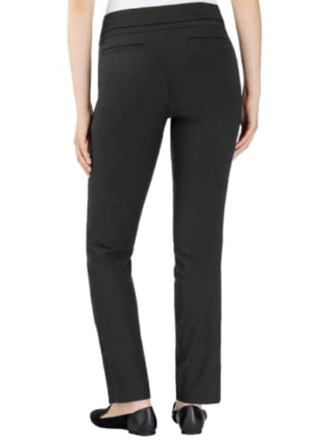 Hilary Radley Pull On Pants Slim Fit Stretch Ponte Pants (Black, X-Large)2