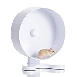 Hi-ERA Super Silent Hamster Wheel, 8.5 Inches Small Animal Exercise Wheel for Gerbil, Syrian & Dwarf, Chinchilla Wheel with Stable Stand, White
