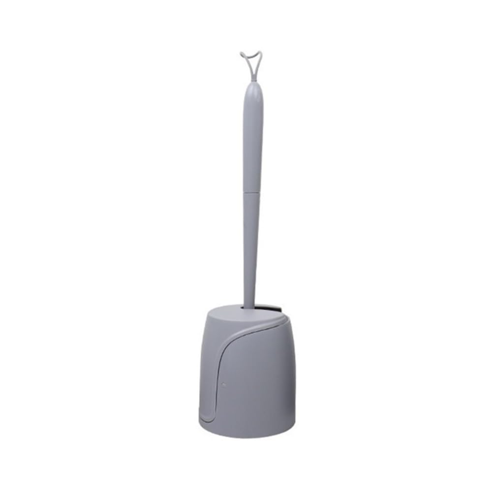 Brosse de toilette manche long pour nettoyer la cuvette sans effort ensemble gris