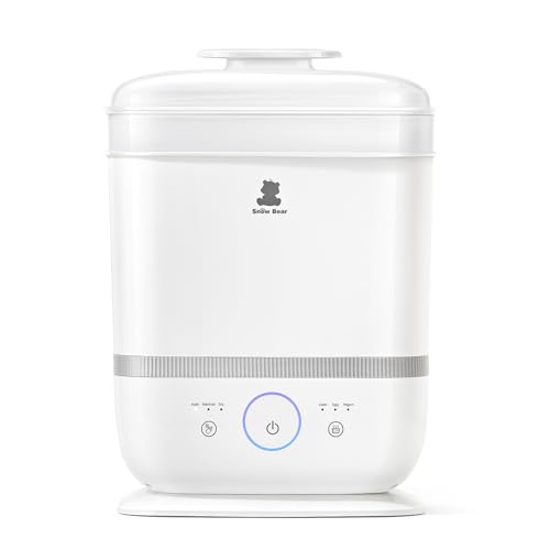 Image of Snow Bear Baby Bottle Sterilizer and Dryer with Touchscreen, 6-in-1 Steam Bottle Sterilizer for Baby Bottles Pacifier, Breast Pump Part, 13 Bottles Extra-Large Capacity for Fast Drying Baby Essential