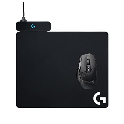 Logitech G Logitech G502 X Lightspeed Wireless Mouse with LIGHTFORCE Hybrid Optical-Mechanical switches, PC - macOS/Windows - Black Powerplay Wireless Charging System, Cloth or Hard Mouse Pad -Black