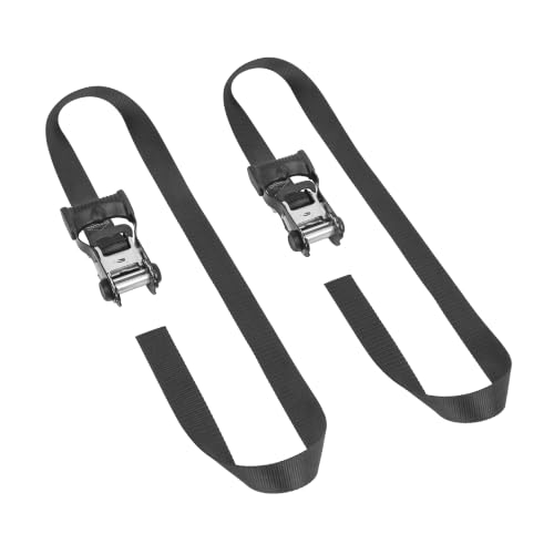 PowerTye Mfg Endless Ratchets - 1.5 inch x 4 foot Ergonomic (no Hooks) - 800 lb. Working Load Limit - Black 2-Pack
