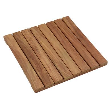 Dalle de terrasse bois exotique Okan - 48 x 48 cm - Ep. 32 mm
