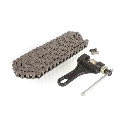 Kit de chaîne moto 428 140L avec dérive-chaîne et brosse de nettoyage pour Dirt Pit Bike et ATV