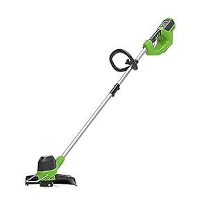 Greenworks G40LT Accu Grastrimmer voor Middelgrote Tuinen, Verstelbare Hoogte, 30 cm Maaibreedte, Automatische Invoer 1,65 mm Nylondraad, ZONDER 40V Accu en Oplader