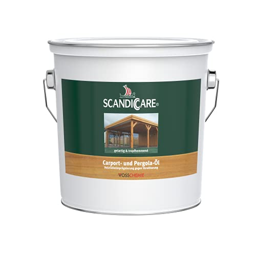 Scandiccare® Carport&Pergola Öl 3L - Gelartiges Holzschutzöl für senkrechte Flächen Cover