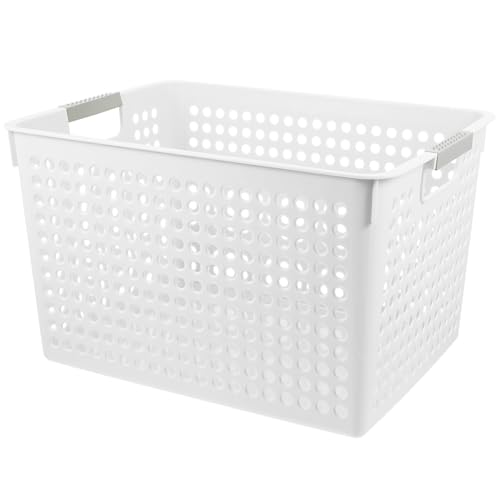 Listado de Cestos para Ropa Sucia de Plastico del mes. 41 NIYANGLE Cesta de Plástico para Ropa Sucia Asa, Organizador Práctico para Almacenamiento en Hogar, Oficina y Espacios de Lavandería