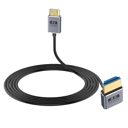 Câble mini HDMI vers HDMI 8K 60Hz adaptateur ultra fin 48 Gbps pour PC portable