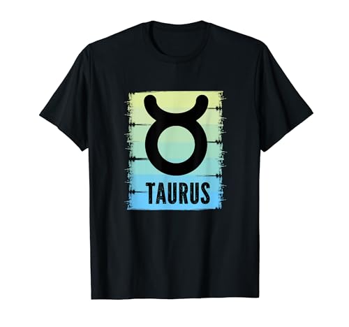 Taurus Mens Birthday Womens Woman Blue Green Zodiac Cool T-Shirt