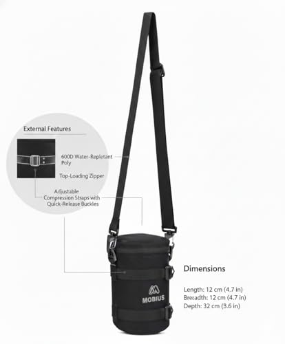 Image of TEKTONIC Tele Lens Sling Bag with Belt for DSLR Cameras | Protective Carry Case for 70-200mm Telephoto Lenses