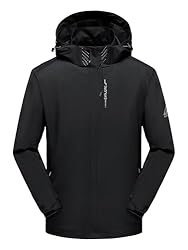 AMZSPORT Hombre Impermeable Chaqueta Cortavientos ...: Transpirable&Confortable: Disfruta de una ventilación óptima con nuestra chaqueta impermeable transpirable gracias a su forro de malla suave que te mantiene cómodo en caminatas, senderismo y otras actividades. Impermeable&Impermeable al Viento: Esta ...