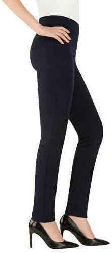 Dalia Ladies' Comfort fit Sits at Waist Slim Leg Stretch Pull On Pant (Black, Small) - Image 2