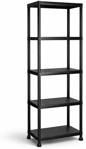 Estantería de Plástico Multiuso 5 Baldas 170x60x30cm | Estantería...
