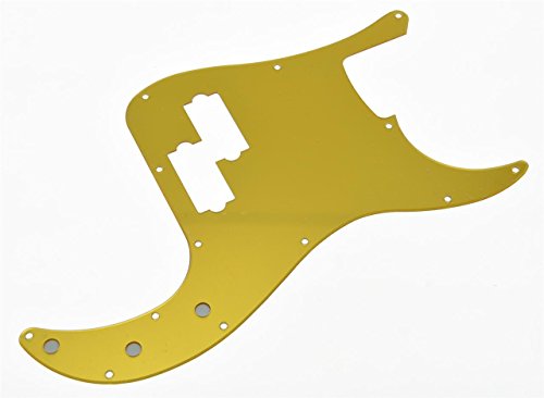 KAISH 13 Hole P Bass Style Pickguard PB Scratch Plate Bass Pickguard for USA/Mexico Precision P Bass Gold Mirror
