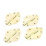 Cardini 4 pz 46*35mm Cerniere for Mobili D\'epoca Cabinet Cassetto Porta Cerniera di Testa Gioielli Scatola di Legno Cerniere Decorative Oro Antico