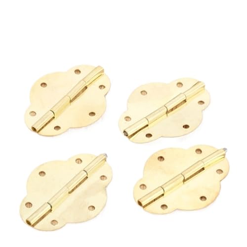 Cardini 4 pz 46*35mm Cerniere for Mobili D\'epoca Cabinet Cassetto Porta Cerniera di Testa Gioielli Scatola di Legno Cerniere Decorative Oro Antico