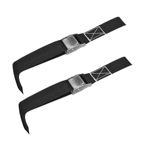 Correas de amarre de trinquete resistentes, paquete de 2 correas de amarre multicolor de 1 a 5 m (negro, 3 metros)