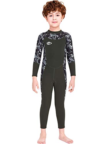 Roupa de mergulho inteira de neoprene de 2,5 mm para crianças, meninos, maiô térmico, proteção UV, p